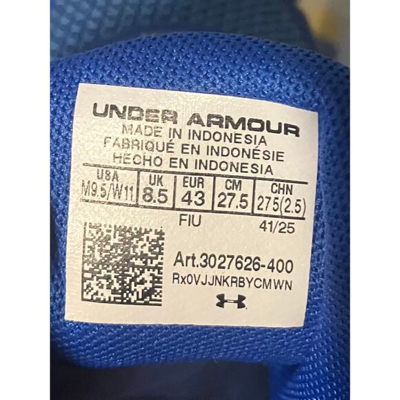 Under Armour Curry Basketball Shoes Blue and White Size 9.5 main image 9